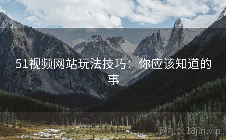 51视频网站玩法技巧：你应该知道的事
