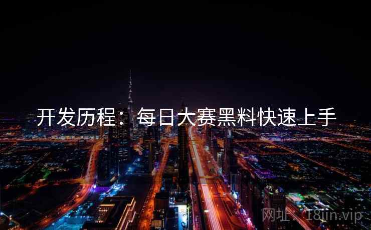 开发历程：每日大赛黑料快速上手