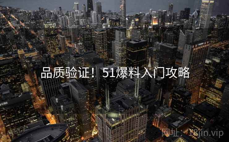 品质验证！51爆料入门攻略
